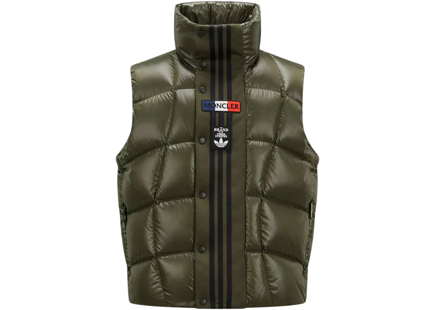 Moncler x adidas Originals Bozon Down Vest Dark Green