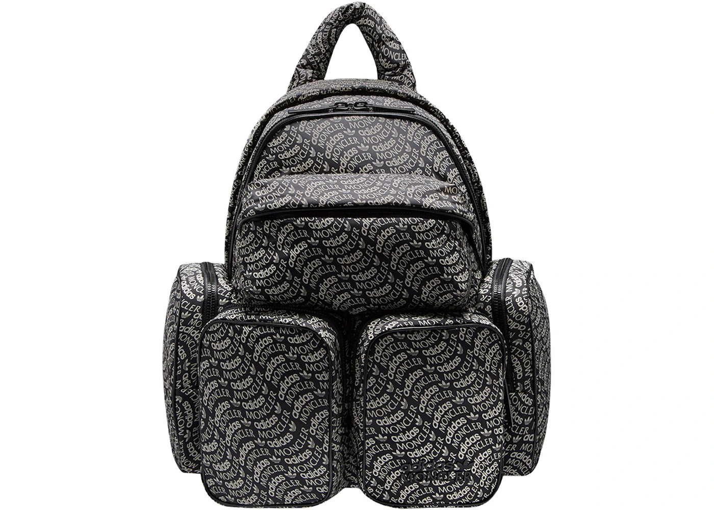 Moncler x adidas Originals Logo Print Backpack Black & White