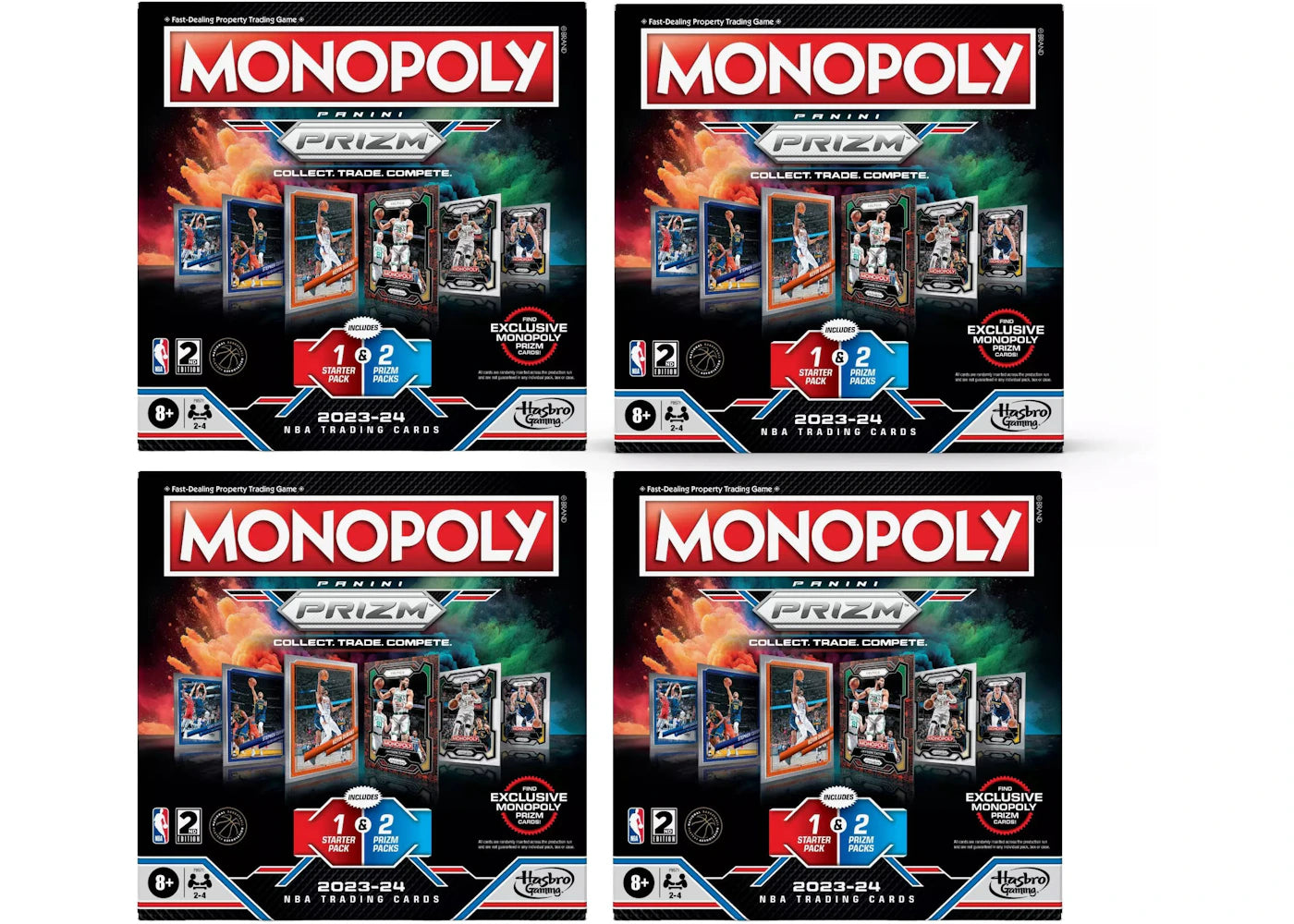 Monopoly Prizim NBA 2nd Edition Board Game 4x Lot