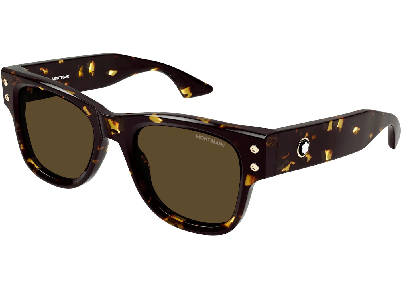 Mont Blanc Square Sunglasses Havana Havana Brown/-Brown (MB0381S-003)