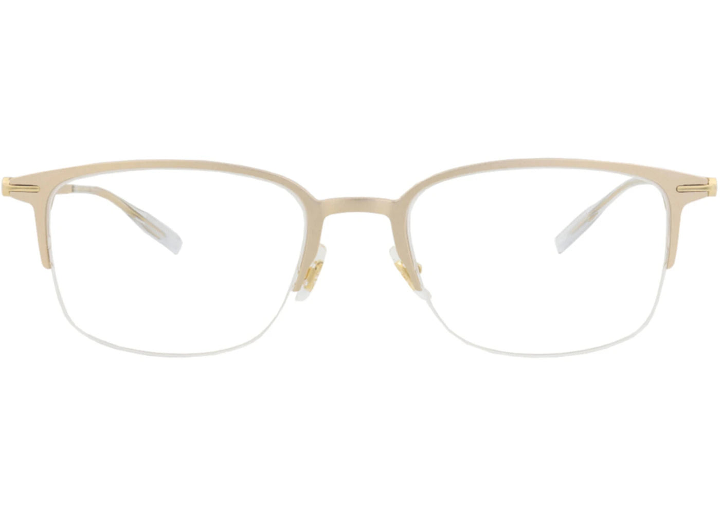 Montblanc Square-Frame Alluminium Optical Frames Gold Gold Transparent (MB0234OK-30013548-001)