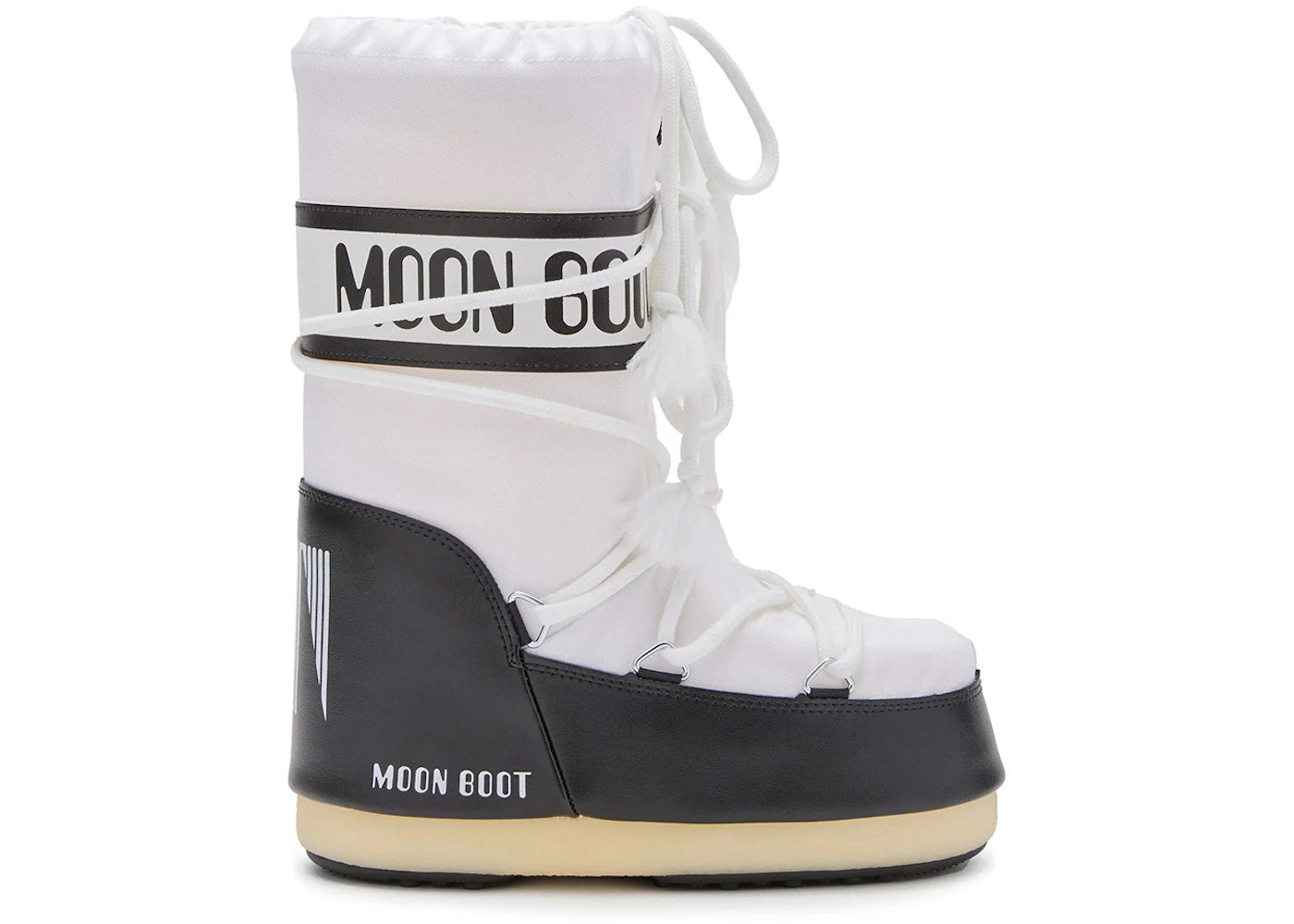 Moon Boot Icon Nylon Boot Black White