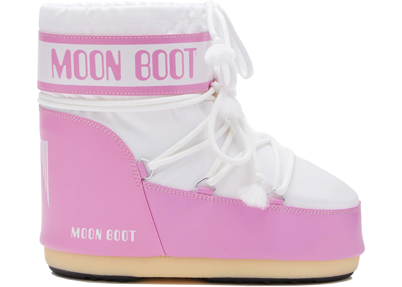 Moon Boot Icon Nylon Low Boot Pink White