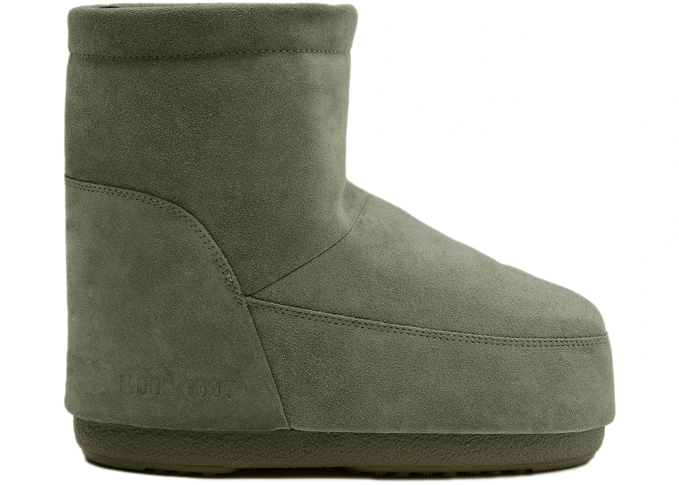 Moon Boot No Lace Suede Boot Khaki