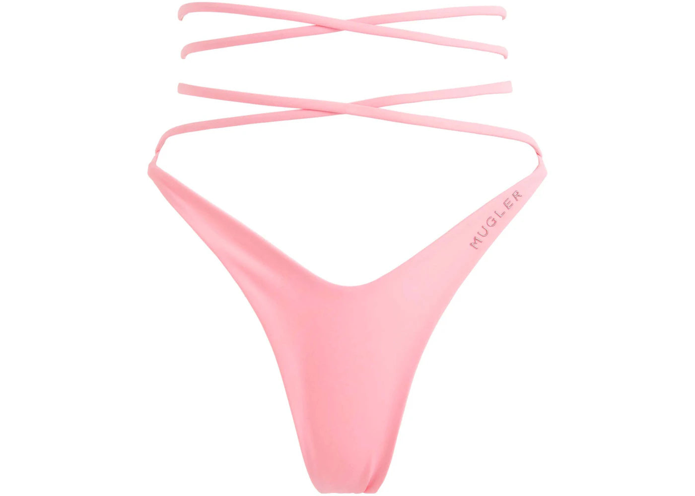 Mugler H&M Tie Bikini Bottoms Pink