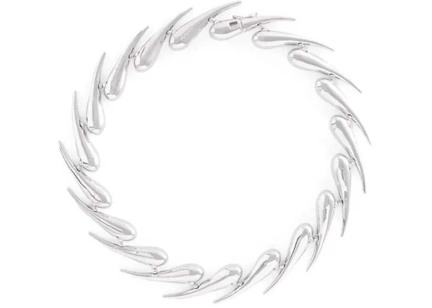 Mugler H&M Chunky Metal Necklace Silver-colored