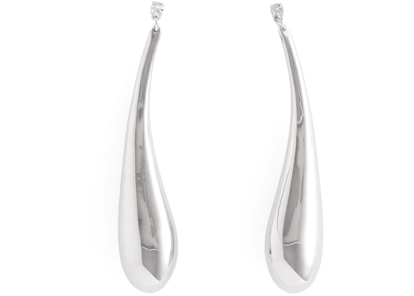 Mugler H&M Teardrop Earrings Silver-colored