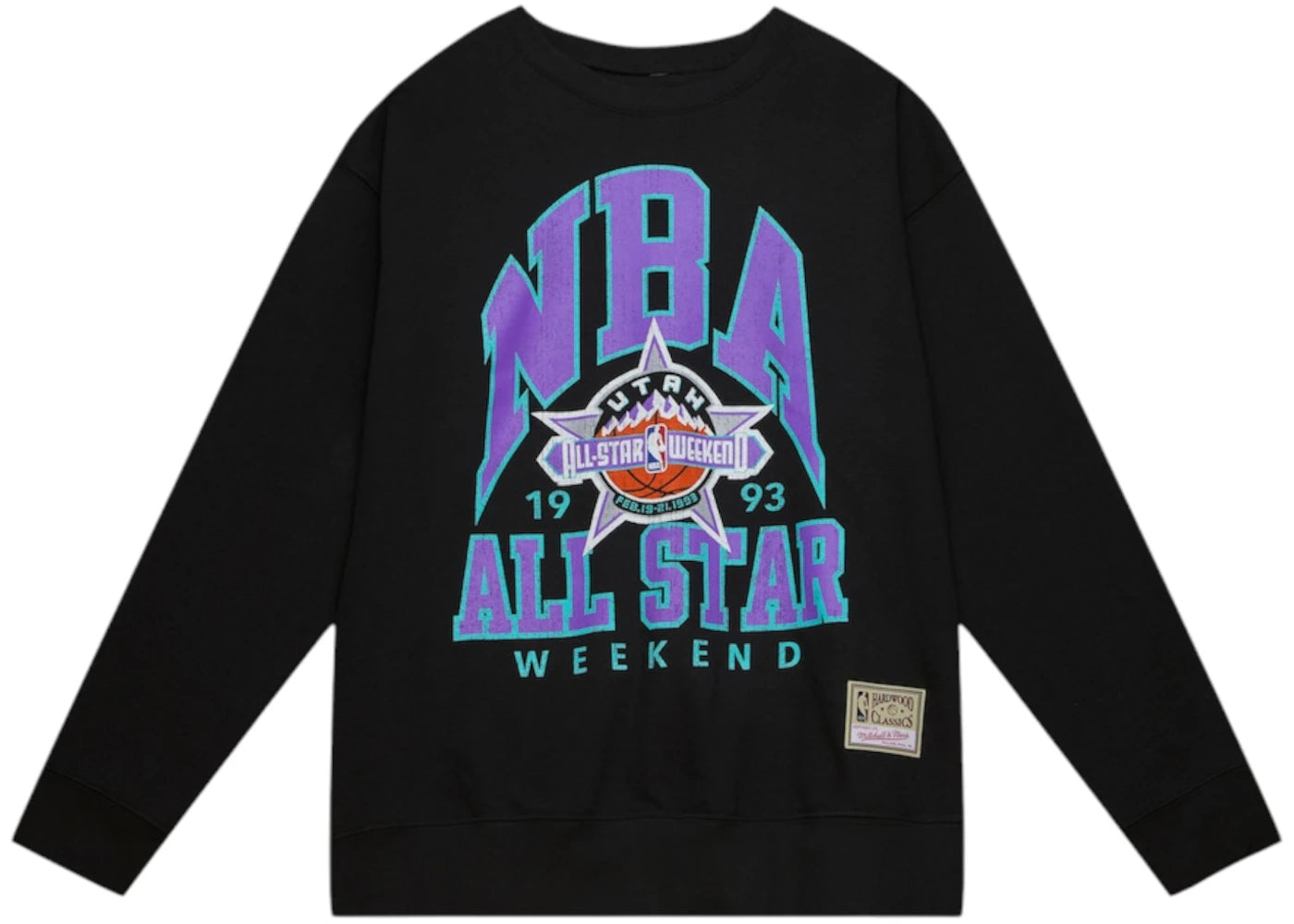 NBA 1993 All-Star Weekend Hardwood Classics Space Pullover Sweatshirt Black