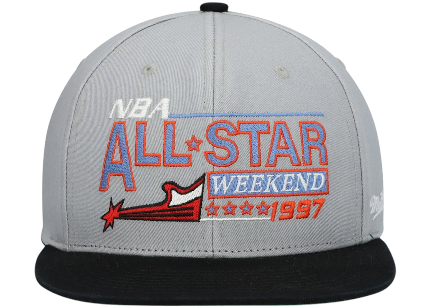 NBA 1997 All-Star Game Gray Hardwood Classics Wordmark Snapback Hat Grey
