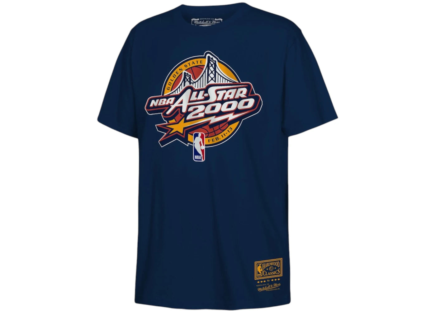 NBA 2000 All-Star Game Circle Logo T-shirt Navy
