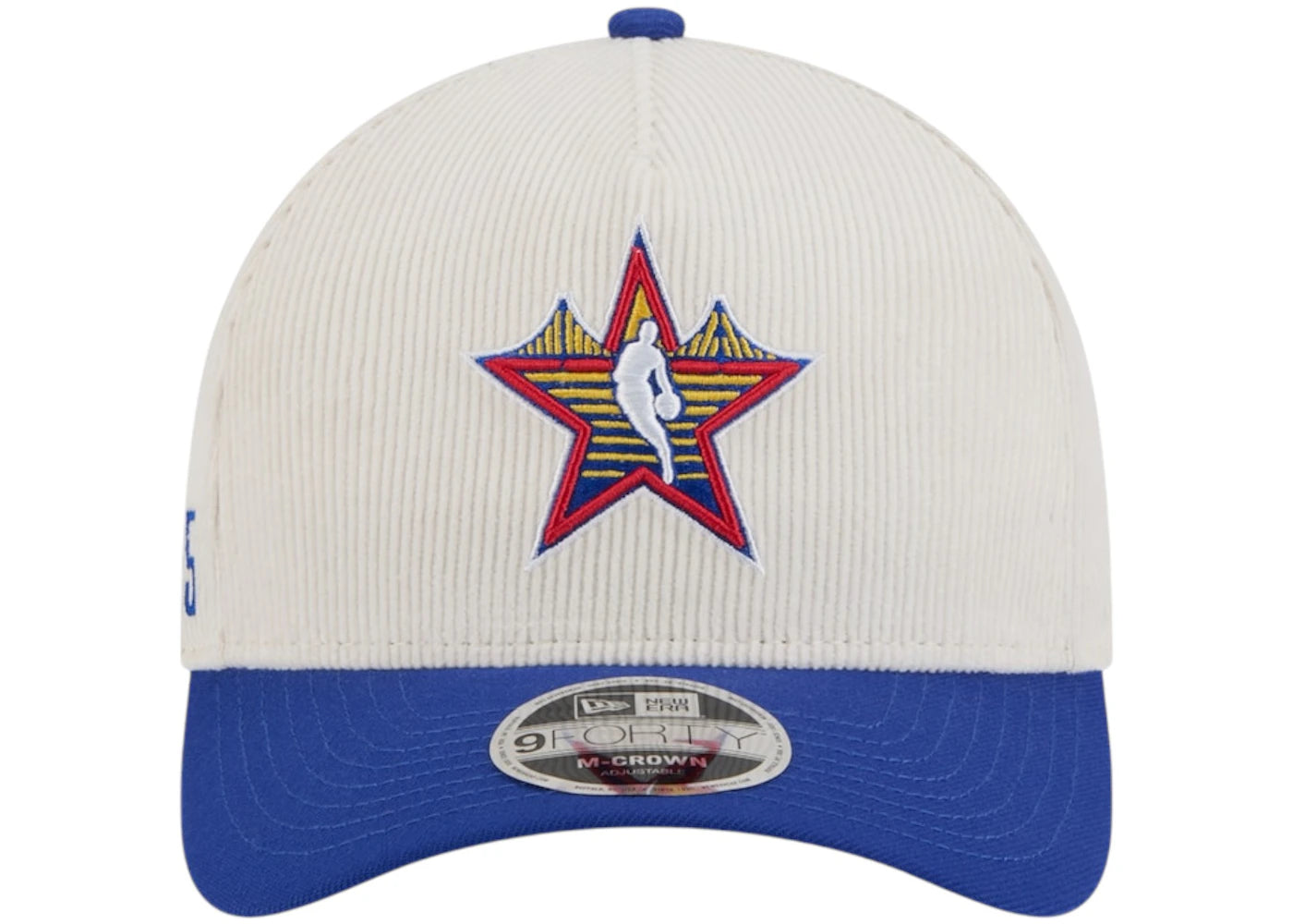 NBA 2025 All-Star Game New Era Big Star Corduroy A-Frame 9Forty Adjustable Hat White