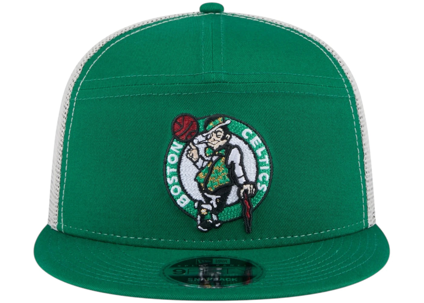 NBA Boston Celtics New Era Victory Grove Split Panel 9Fifty Snapback Hat Kelly Green
