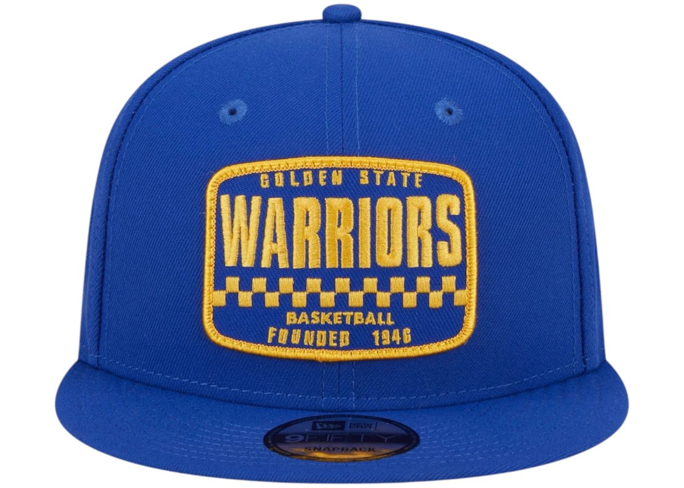NBA Golden State Warriors New Era Rally Drive Finish Line Patch 9Fifty Snapback Hat Royal Blue