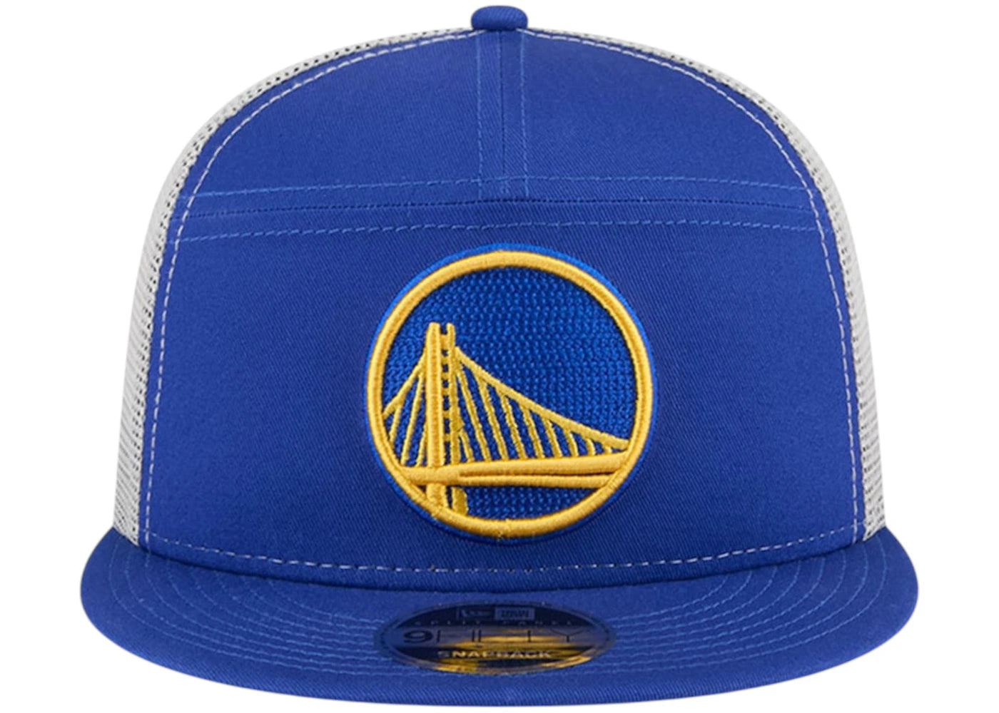 NBA Golden State Warriors New Era Victory Grove Split Panel 9Fifty Snapback Hat Blue