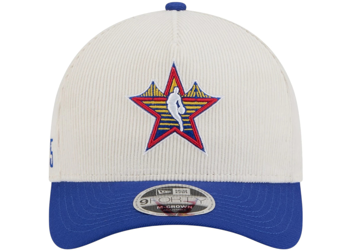 NBA Kids 2025 All-Star Game New Era Big Star Corduroy 9Forty Adjustable Hat Cream/Blue