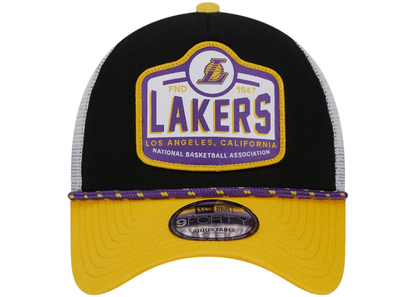 NBA Los Angeles Lakers New Era Black/Gold A-Frame 9Forty Trucker Hat Black/Gold
