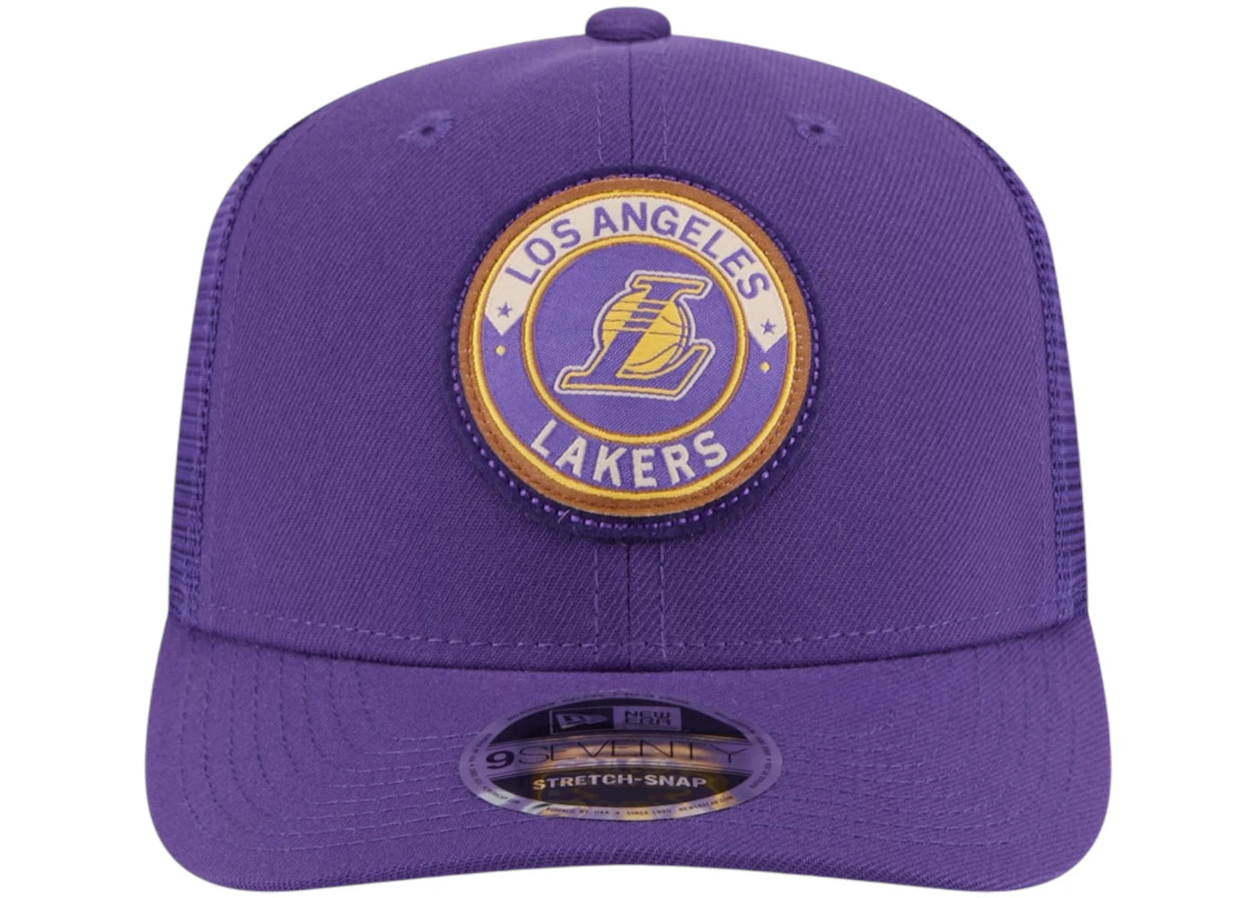 NBA Los Angeles Lakers New Era Victory Grove Circle Patch 9Seventy Adjustable Hat Purple
