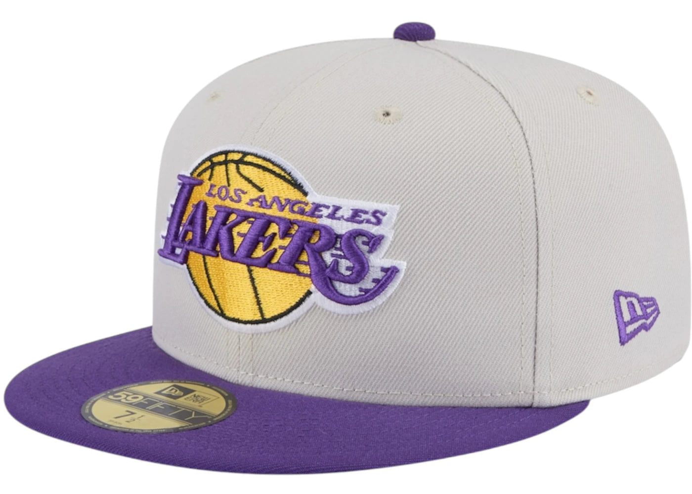 NBA Los Angeles Lakers New Era Victory Grove Vintage Sidepatch Sneaker 59Fifty Fitted Hat Multicolor