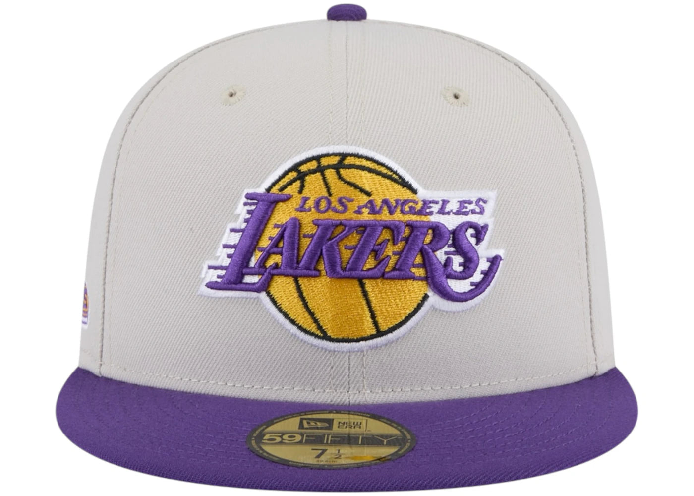 NBA Los Angeles Lakers New Era Victory Grove Vintage Sidepatch Sneaker 59Fifty Fitted Hat Multicolor