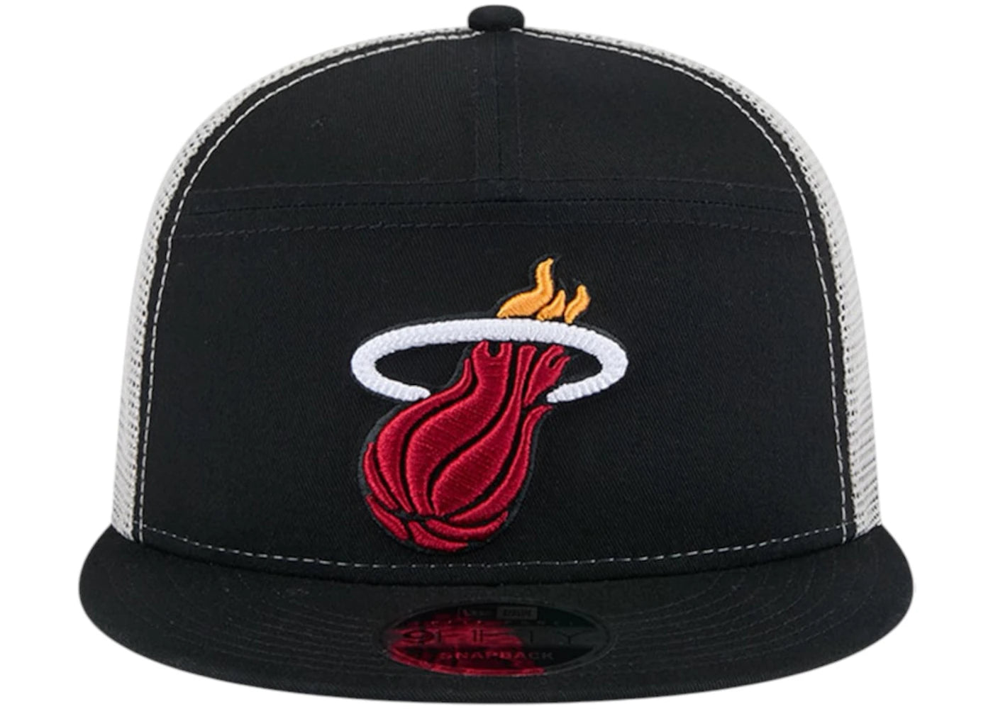 NBA Miami Heat New Era Victory Grove Split Panel 9Fifty Snapback Hat Black