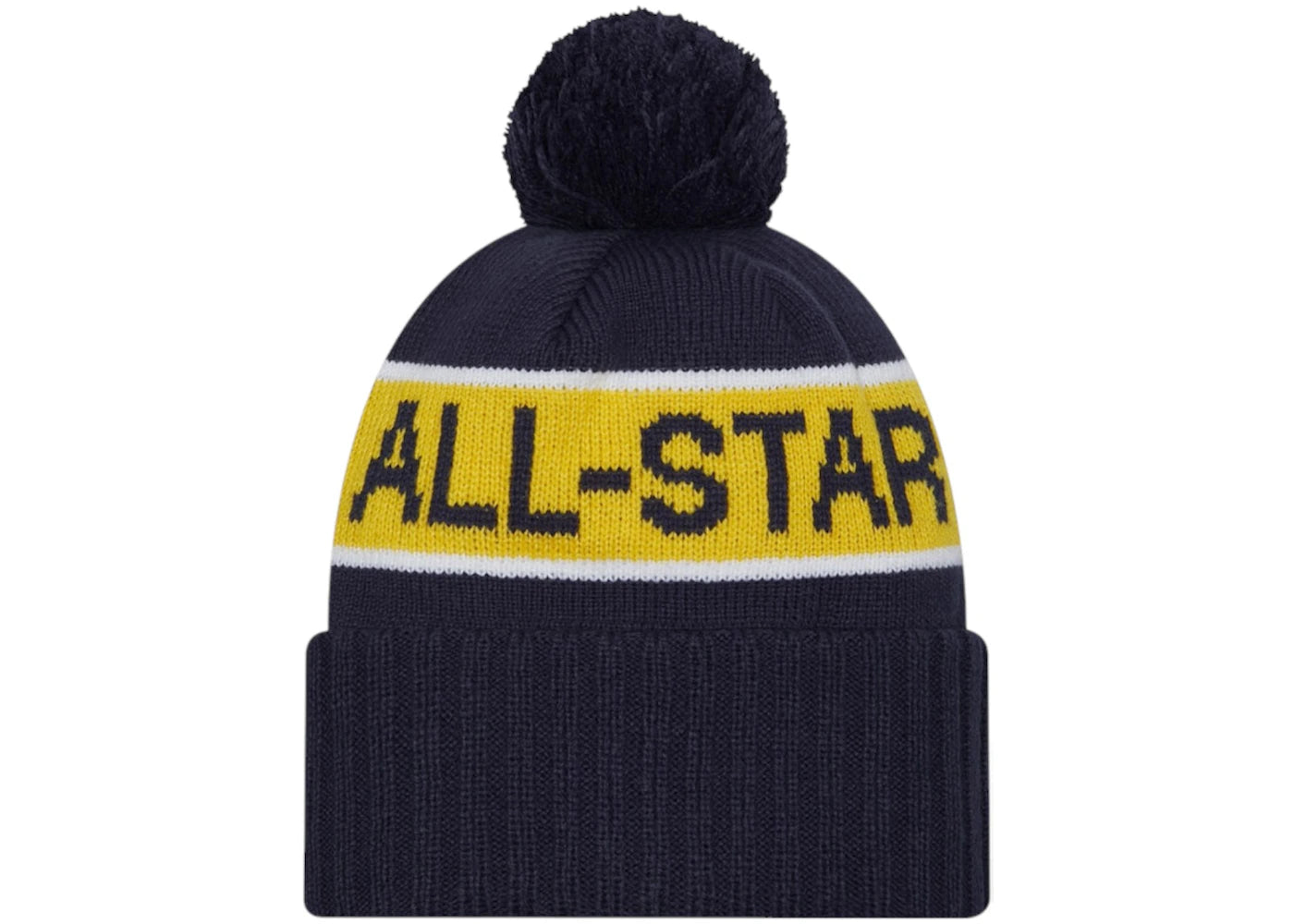 NBA New Era 2024 All-Star Game Cuffed Pom Knit Hat Navy
