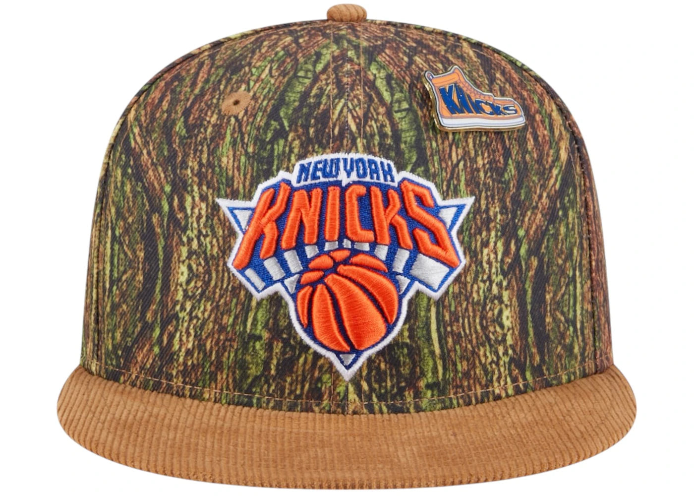 NBA New York Knicks New Era Camo Victory Grove Forest Sneaker Pin 9Fifty Snapback Hat Camo
