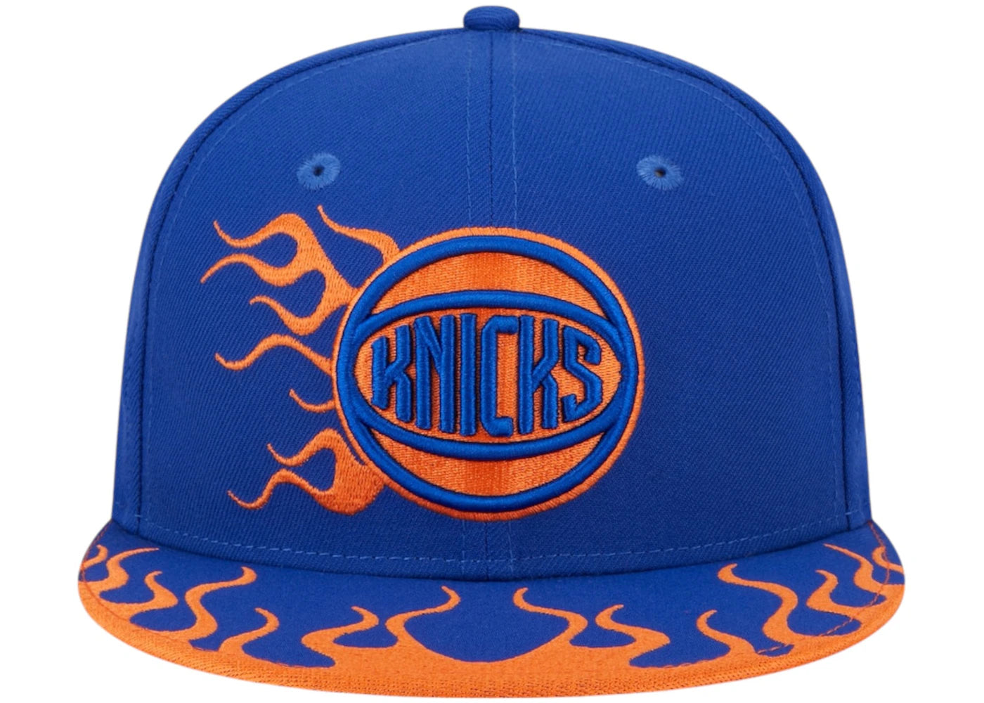 NBA New York Knicks New Era Rally Drive Flames 9Fifty Snapback Hat Blue