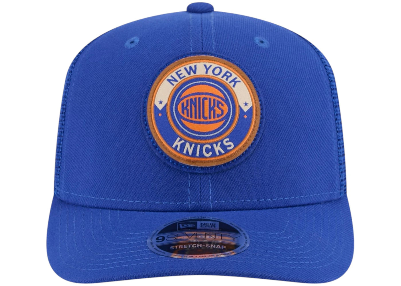 NBA New York Knicks New Era Victory Grove Circle Patch 9Seventy Adjustable Hat Blue