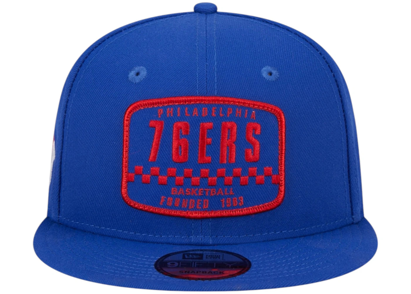 NBA Philadelphia 76Ers New Era Rally Drive Finish Line Patch 9Fifty Snapback Hat Royal Blue