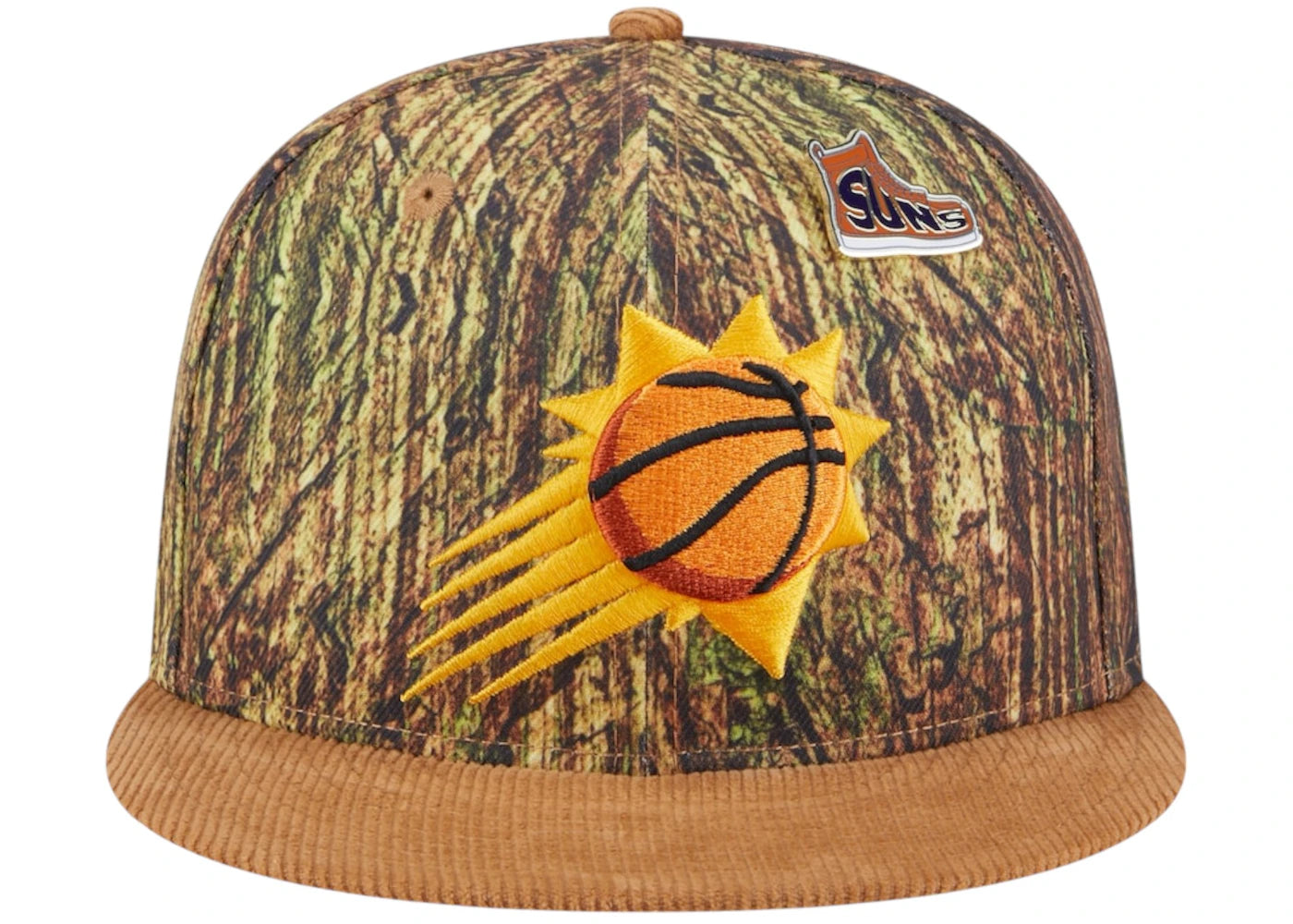 NBA Phoenix Suns New Era Camo Victory Grove Forest Sneaker Pin 9Fifty Snapback Hat Multicolor