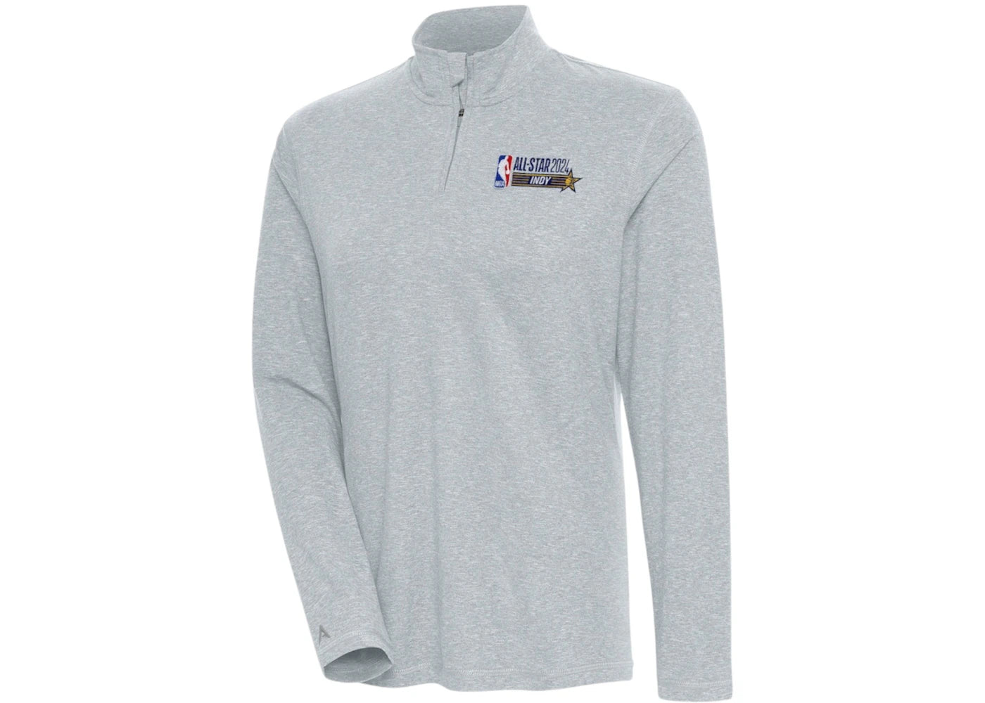 NBA Women's 2024 All-Star Game x Antigua Gray Confront Quarter-Zip Pullover Top Grey
