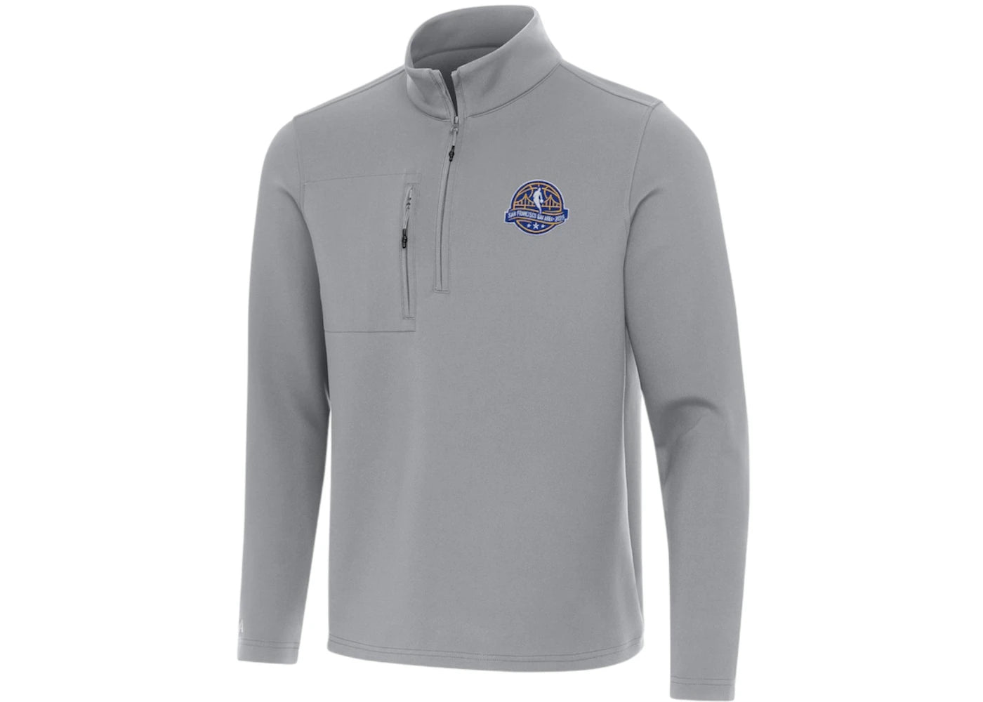 NBA x Antigua Gray 2025 All-Star Game Insider Quarter-Zip Top Grey