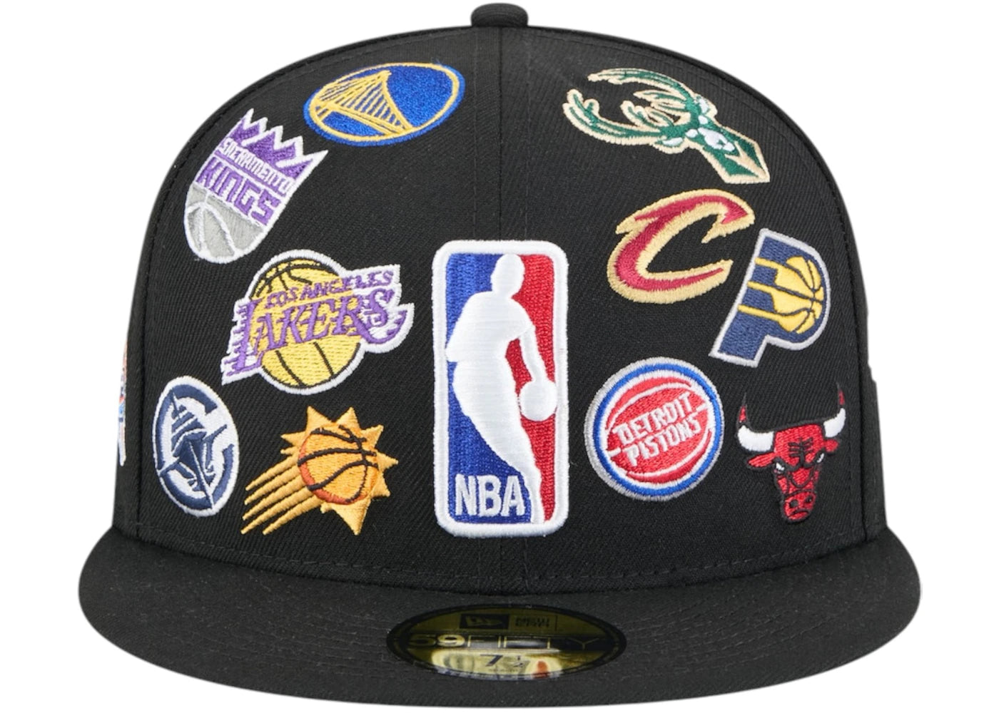 NBA x New Era 2025 All-Star Game Allover Logos Fitted 59Fifty Snapback Hat Black