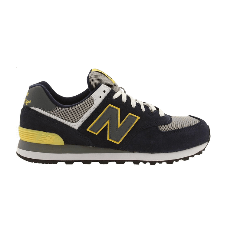 New Balance 574 Navy Yellow Grey