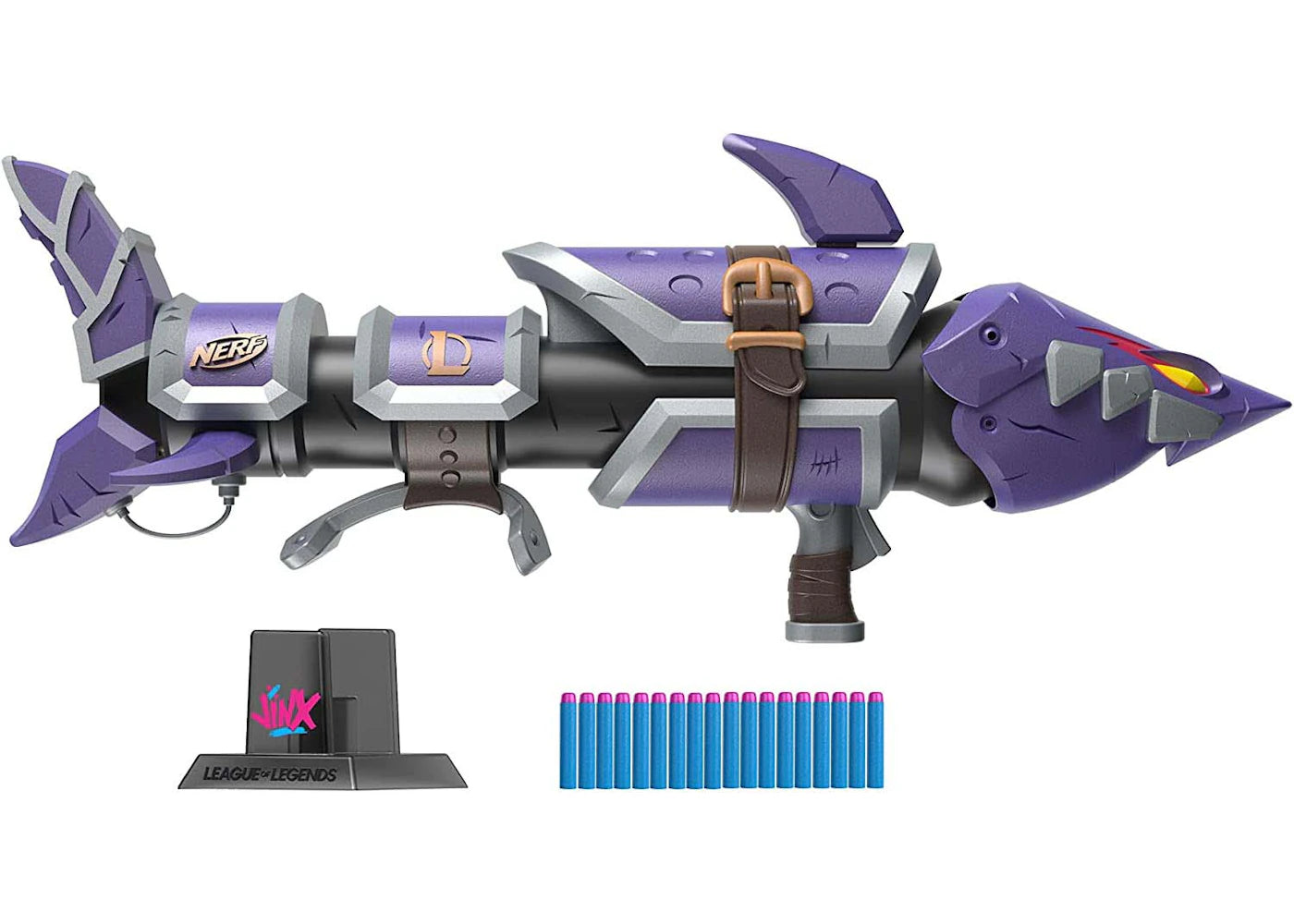 NERF Lmtd League of Legends Jinx Fishbones Dart Drum Dart Blaster