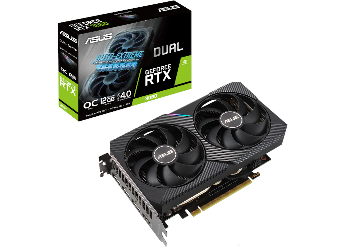 NVIDIA ASUS Dual GeForce RTX 3060 12GB OC EDITION Graphics Card (DUAL-RTX3060-O12G)