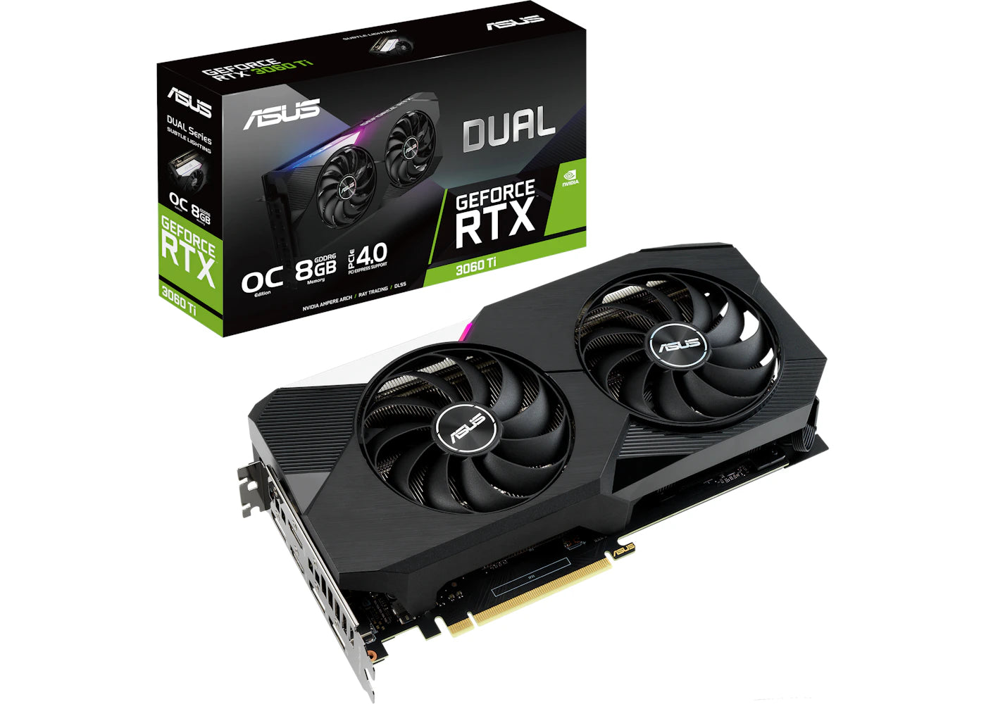 NVIDIA ASUS Dual GeForce RTX 3060 Ti 8G OC Graphics Card (DUAL-RTX3060TI-O8G)