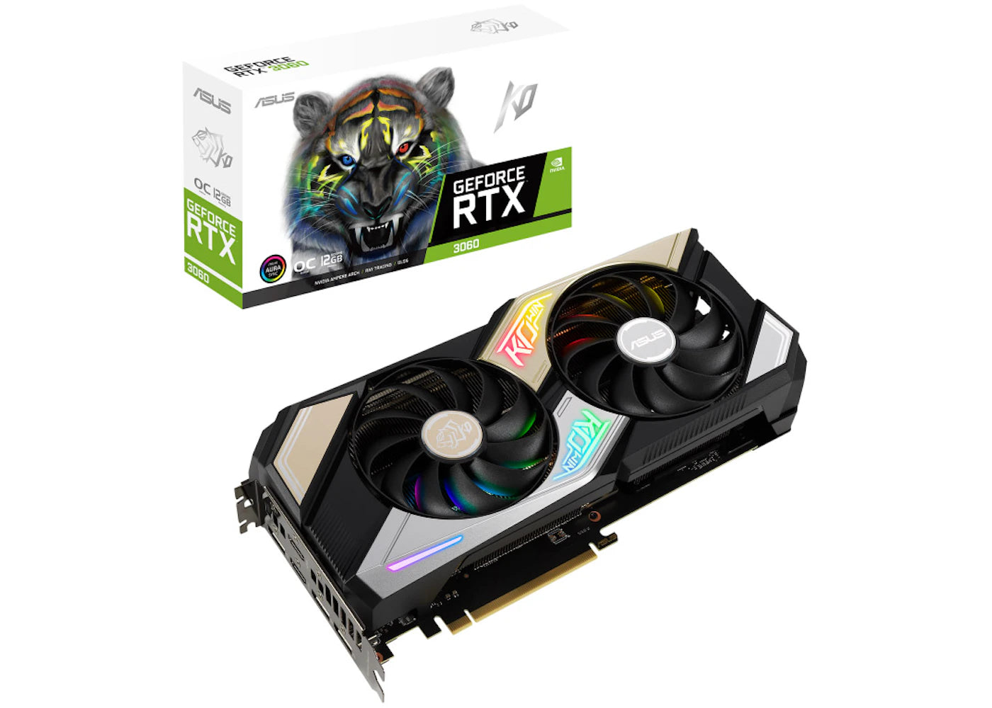 NVIDIA ASUS KO GeForce RTX 3060 OC 12G Graphics Card (KO-RTX3060-O12G-GAMING)
