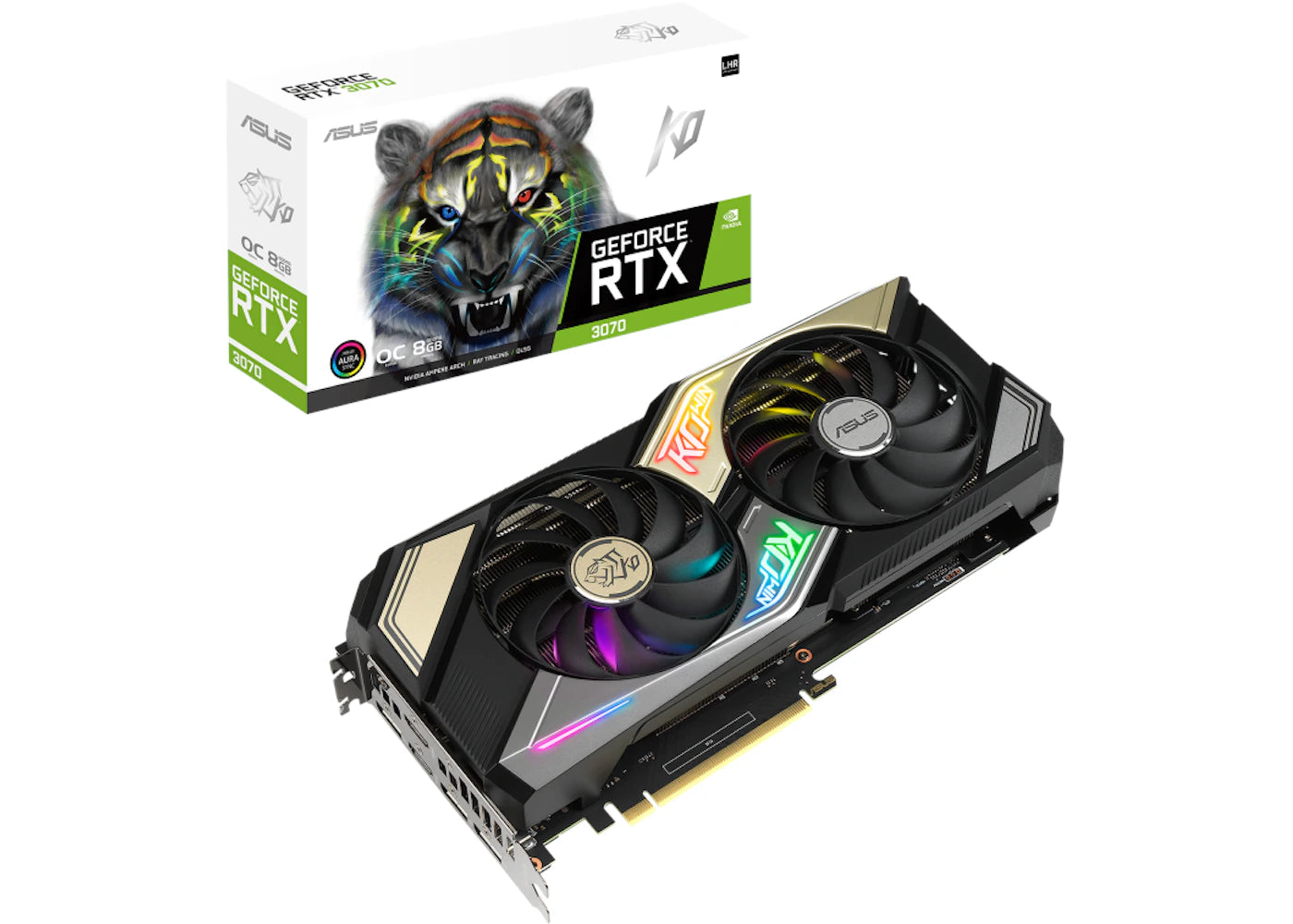 NVIDIA ASUS KO GeForce RTX 3070 V2 8G OC LHR Graphics Card (KO-RTX3070-O8G-V2-GAMING)