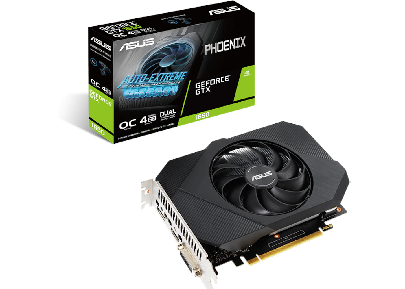 NVIDIA ASUS PHEONIX GeForce GTX 1650 4G OC Graphics Card (PH-GTX1650-O4GD6-P)