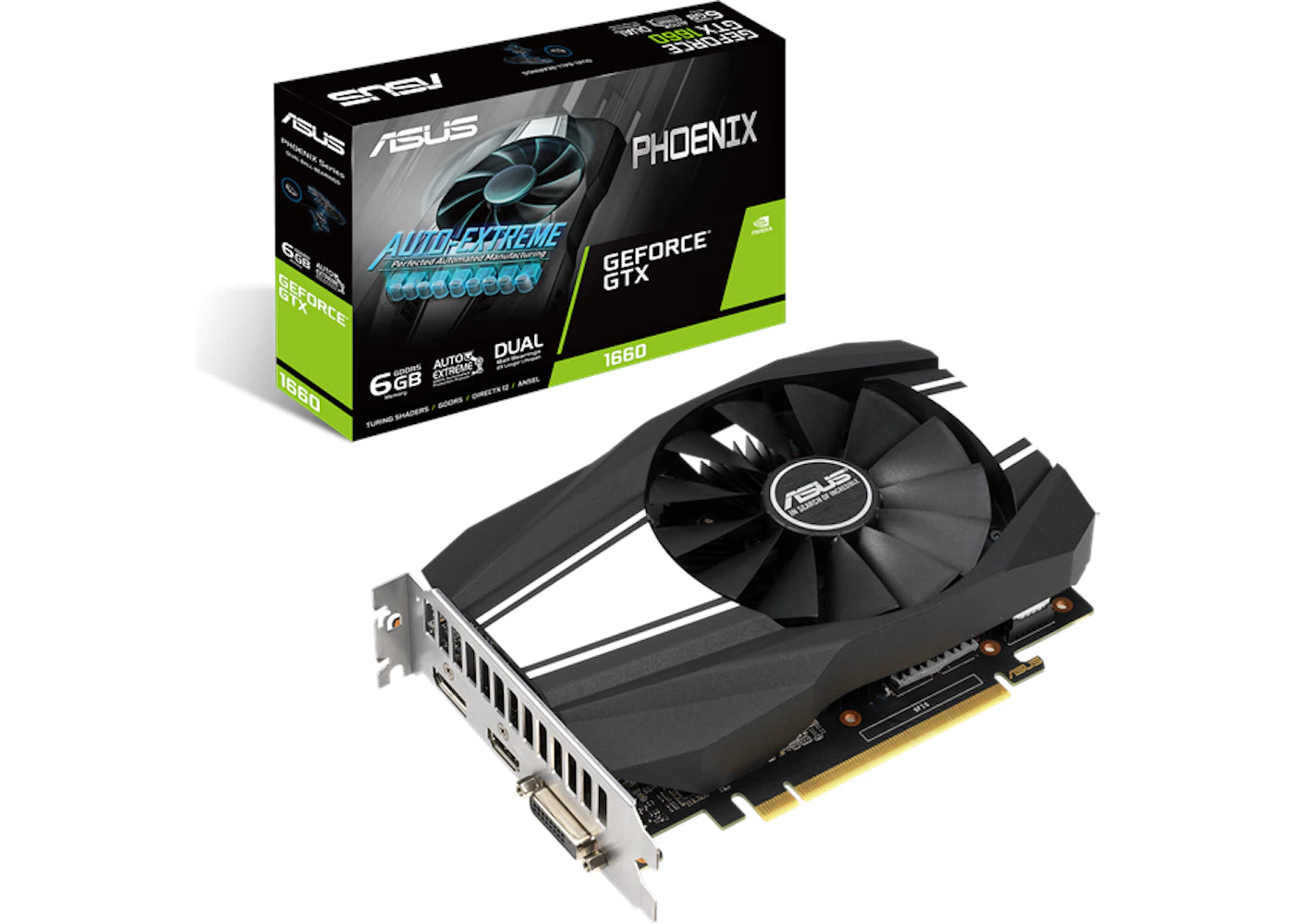 NVIDIA ASUS Phoenix GeForce GTX 1660 6G Graphics Card (PH-GTX1660-6G)