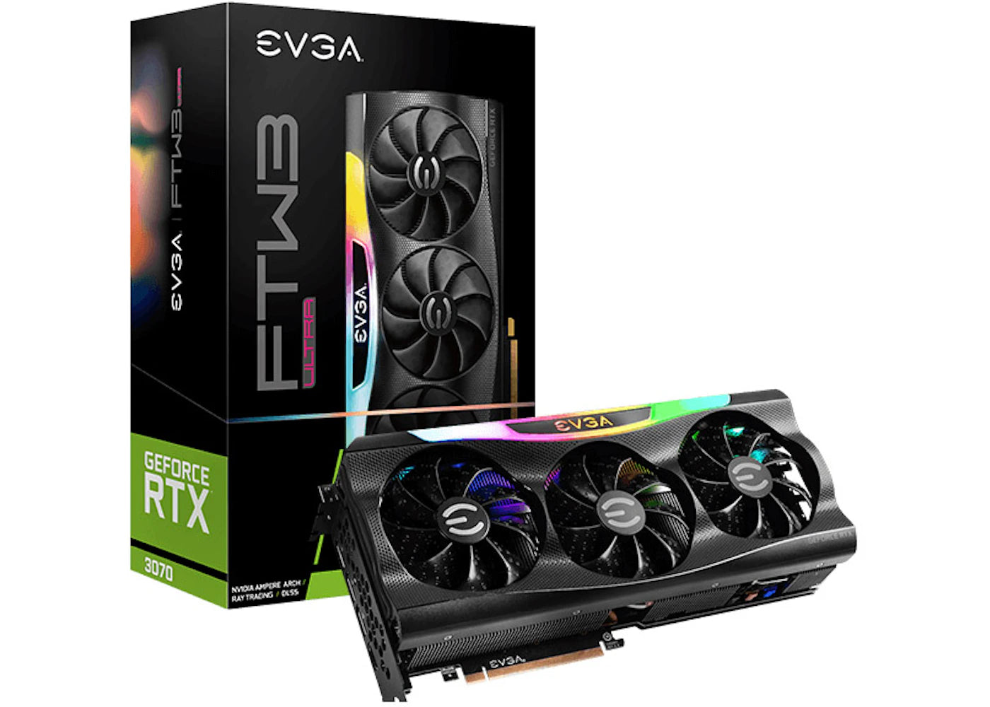 NVIDIA EVGA GeForce RTX 3070 FTW3 ULTRA GAMING 8G Graphics Card (08G-P5-3767-KR)