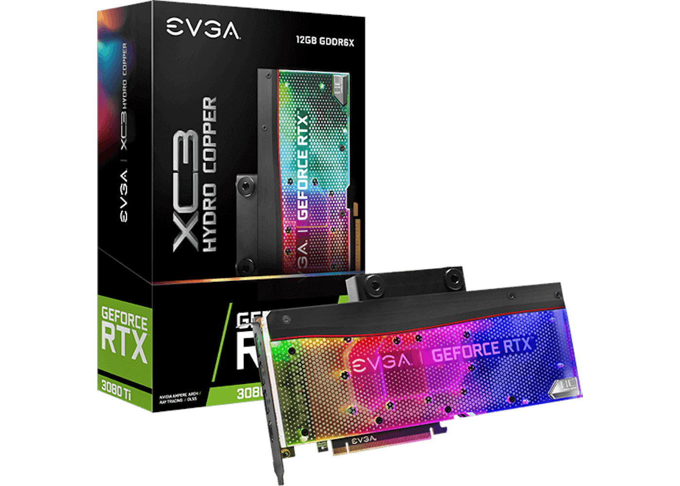NVIDIA EVGA GeForce RTX 3080 Ti XC3 HYDRO COPPER 12G Graphics Card (12G-P5-3959-KR)