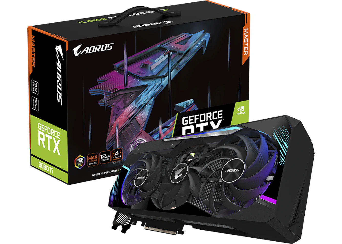 NVIDIA GIGABYTE AORUS GeForce RTX 3080 Ti MASTER 12G Graphics Card (GV-N308TAORUS M-12GD)