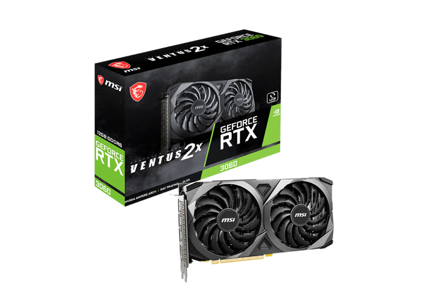 NVIDIA MSI GeForce RTX 3060 Gaming VENTUS 2X 12G Graphics Card
