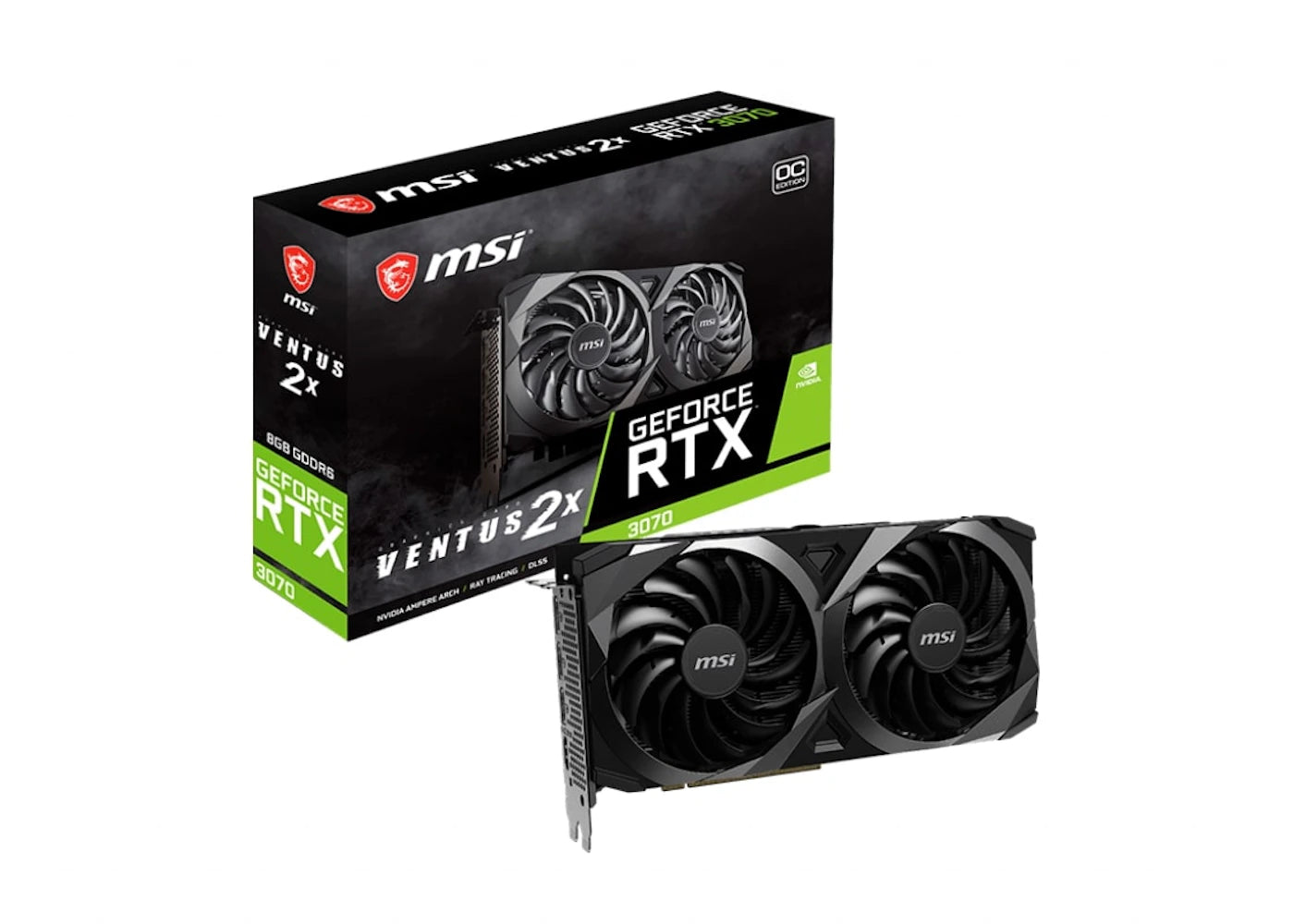 NVIDIA MSI GeForce RTX 3070 VENTUS 2X OC Graphics Card (RTX 3070 VENTUS 2X OC)