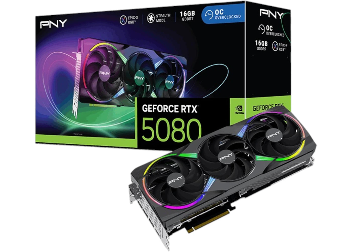 NVIDIA PNY GeForce RTX 5080 ARGB OC VCG508016TFXXPB1-O