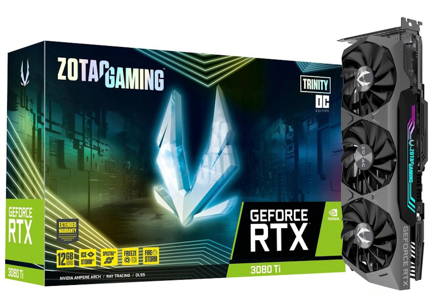 NVIDIA ZOTAC GAMING GeForce RTX 3080 Ti Trinity 12G OC Graphics Card (ZT-A30810J-10P)