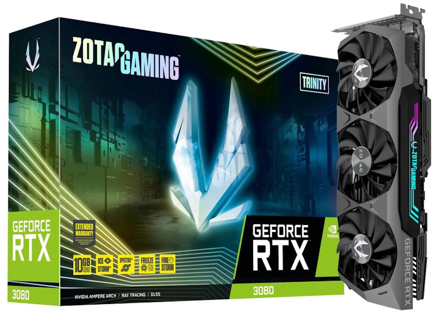 NVIDIA ZOTAC GAMING GeForce RTX 3080 Trinity 10G LHR Graphics Card (ZT-A30800D-10PLHR)