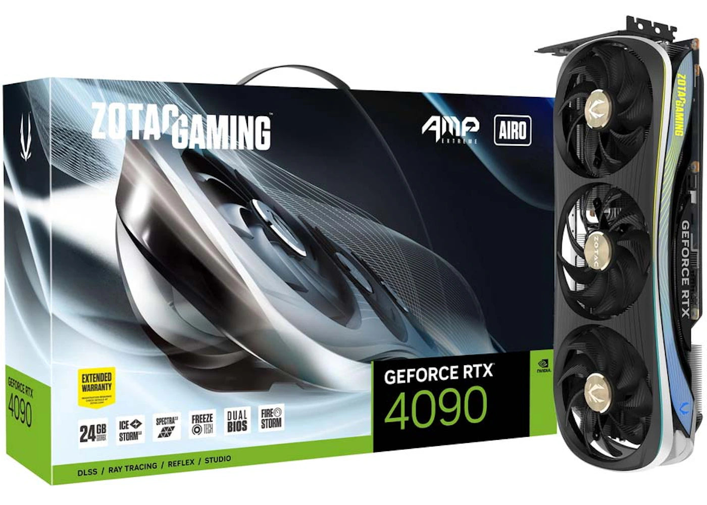 NVIDIA ZOTAC GAMING GeForce RTX 4090 AMP Extreme AIRO 24G Graphics Card ZT-D40900B-10P